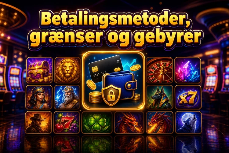 Betalingsmetoder, grænser og gebyrer